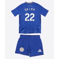 Leicester City Oliver Skipp #22 Hjemme Trøje Børn 2024-25 Kortærmet (+ Korte bukser)